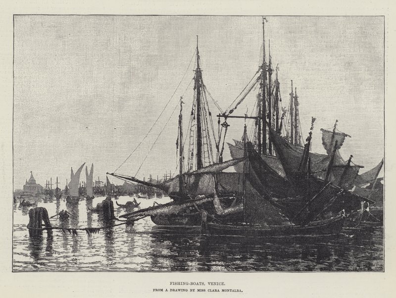 Fiskebåter, Venezia av Clara Montalba