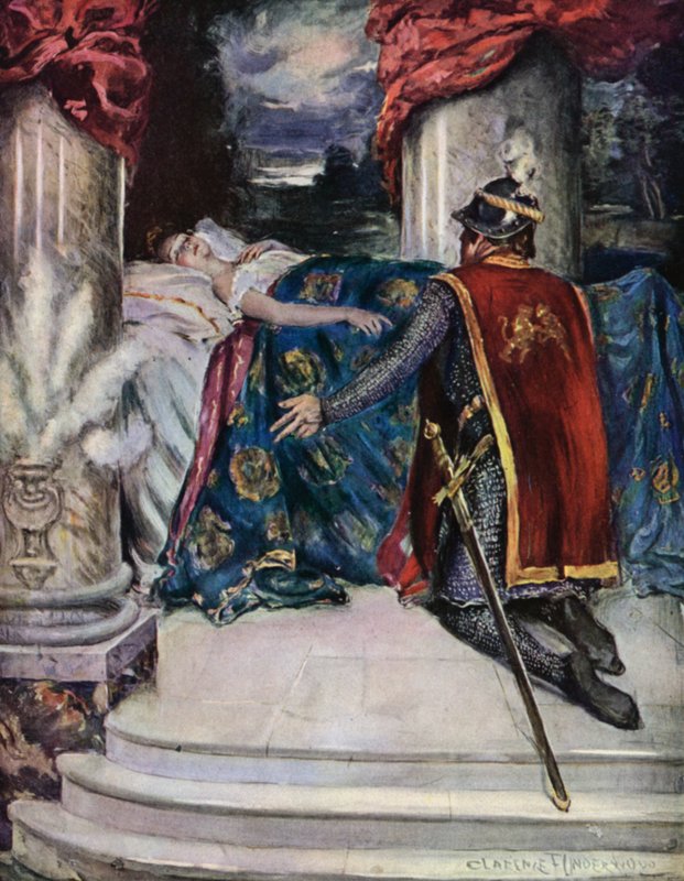 Jeg drømte at jeg bodde i marmorhaller (farge litho) av Clarence F. Underwood