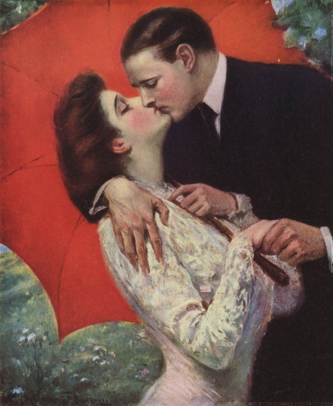 Elskere som kysser av Clarence F. Underwood