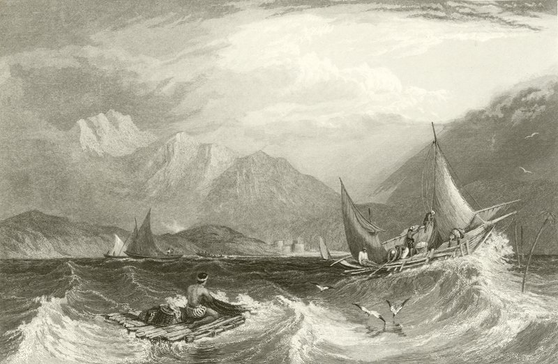 Bombay Harbor - Fiskebåter, i monsunen av Clarkson Frederick Stanfield