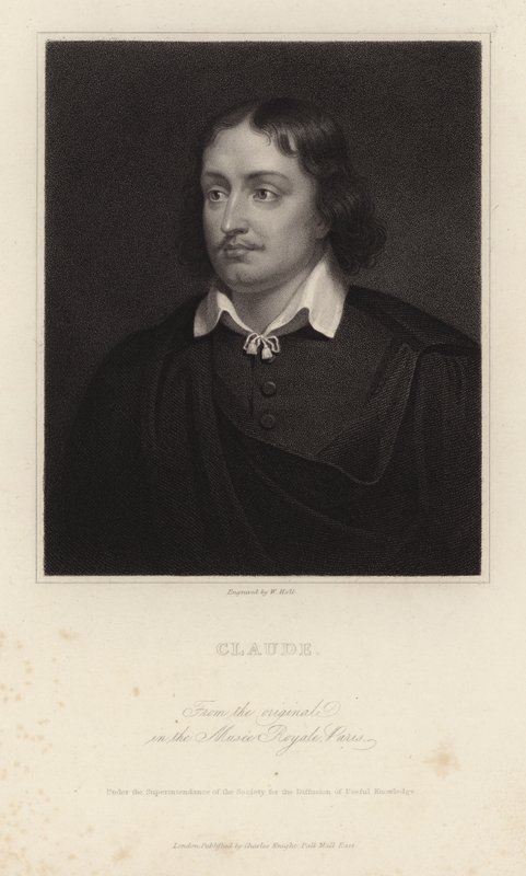 Claude Lorrain, fransk maler fra barokktiden. Gravert av William Holl av Claude Lorrain