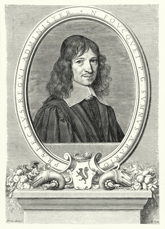 Nicolas Fouquet, finansinspektør i Frankrike under Louis XIV (gravering) av Claude Mellan