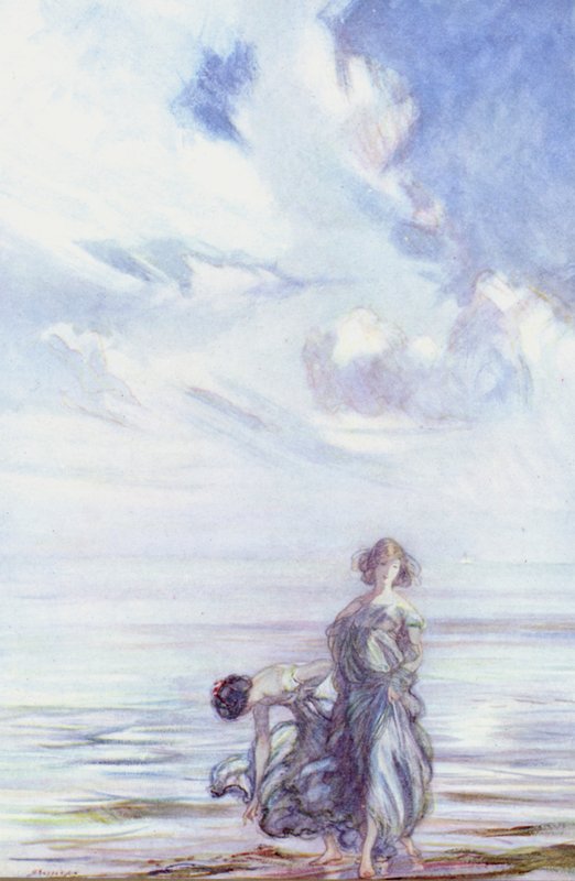 John Keats, Sonnet til G A W (farge litho) av Claude Shepperson