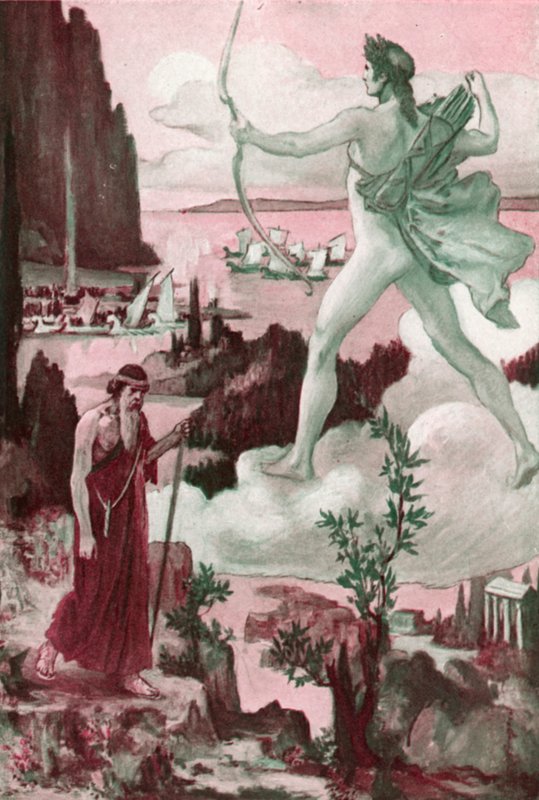 Illustrasjon for Iliaden av Homer av Clement Goutier