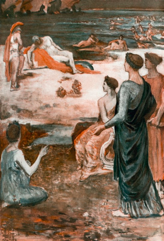 Illustrasjon for Iliaden av Homer av Clement Goutier
