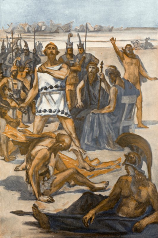 Illustrasjon for Iliaden av Homer av Clement Goutier