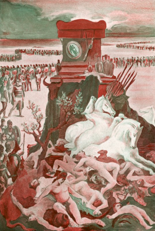 Illustrasjon for Iliaden av Homer av Clement Goutier