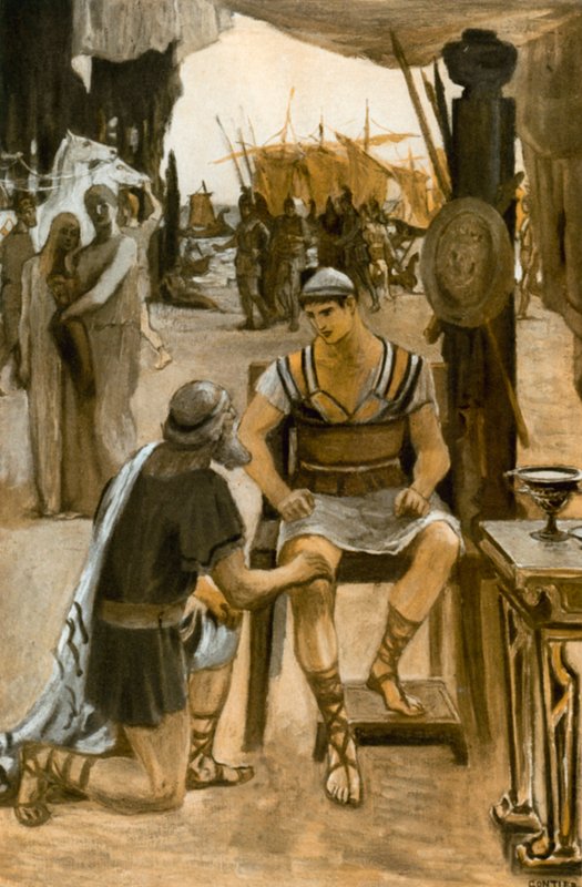 Illustrasjon for Iliaden av Homer av Clement Goutier