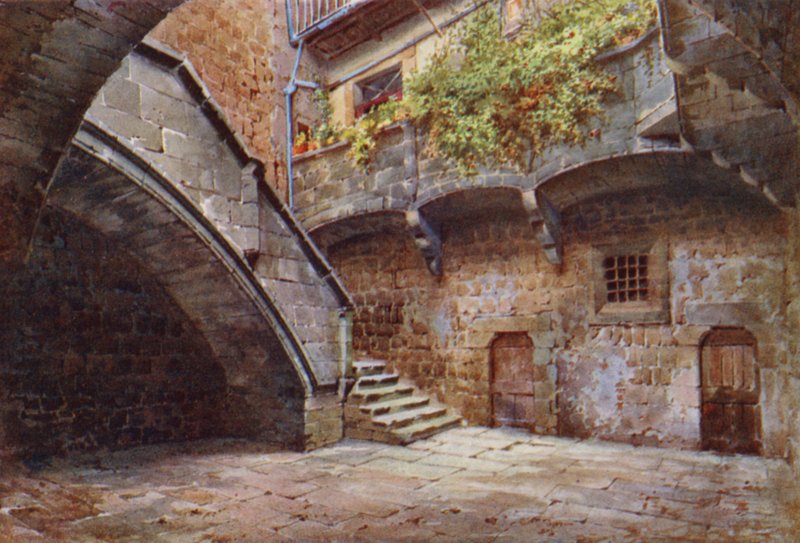 Gårdsplassen til Palazzo Farnese, Viterbo av Commendator Formilli