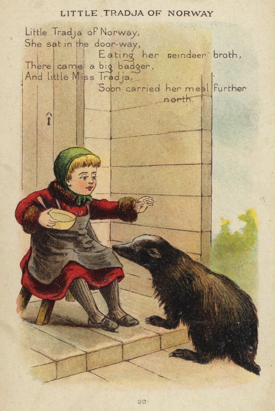 Barnerim: Little Tradja Of Norway (chromolitho) av Constance Haslewood