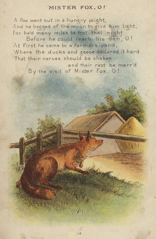 Barnerim: Mister Fox, O! (chromolitho) av Constance Haslewood