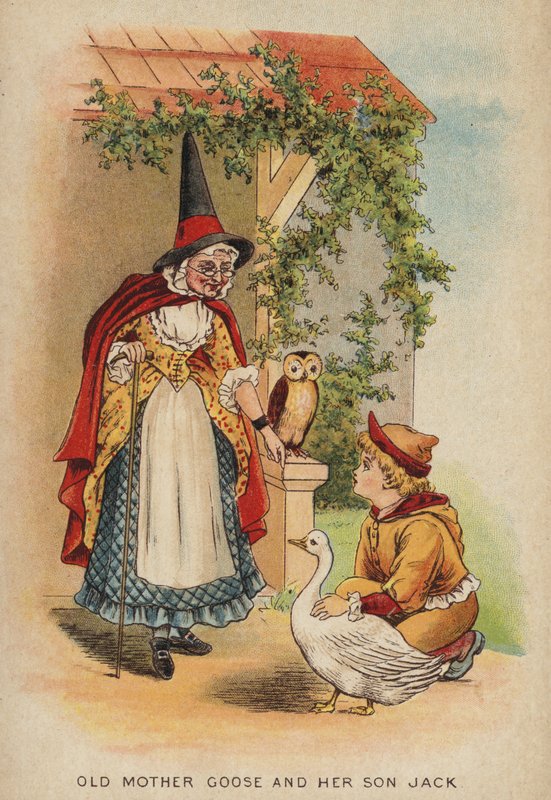 Barnerim: Old Mother Goose And Her Son Jack (chromolitho) av Constance Haslewood