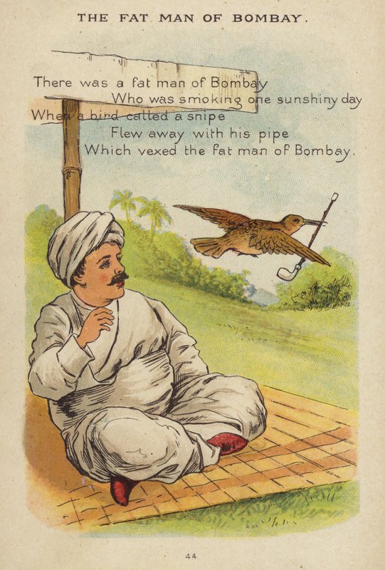 Barnerim: The Fat Man Of Bombay (chromolitho) av Constance Haslewood