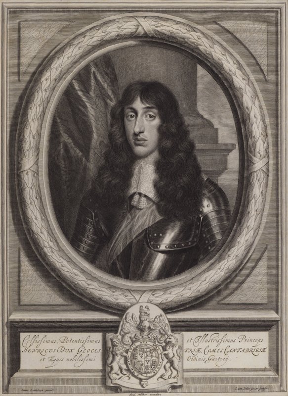 Henry Stuart, hertug av Gloucester, yngste sønn av kong Charles I (gravering) av Cornelis II Van Dalen