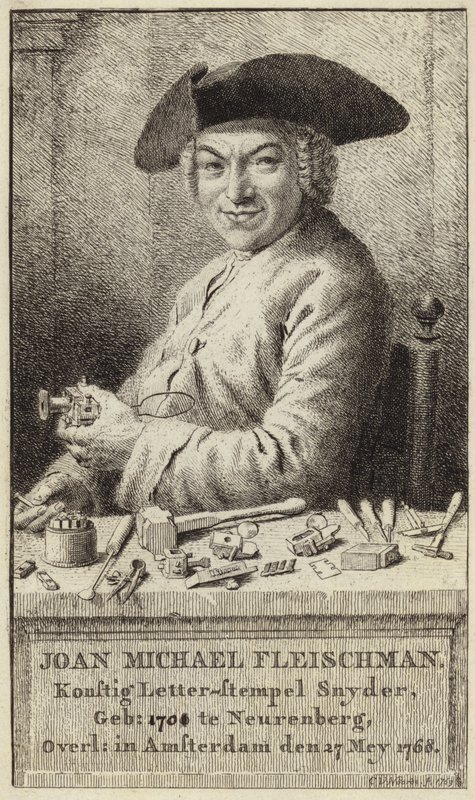 Portrett av Johann Michael Fleischmann av Cornelis van Noorde