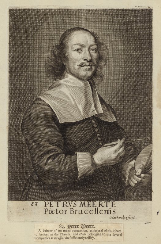 Peter Meert, flamsk maler. Gravering av Cornelis van Caukercken av Cornelius van Caukercken