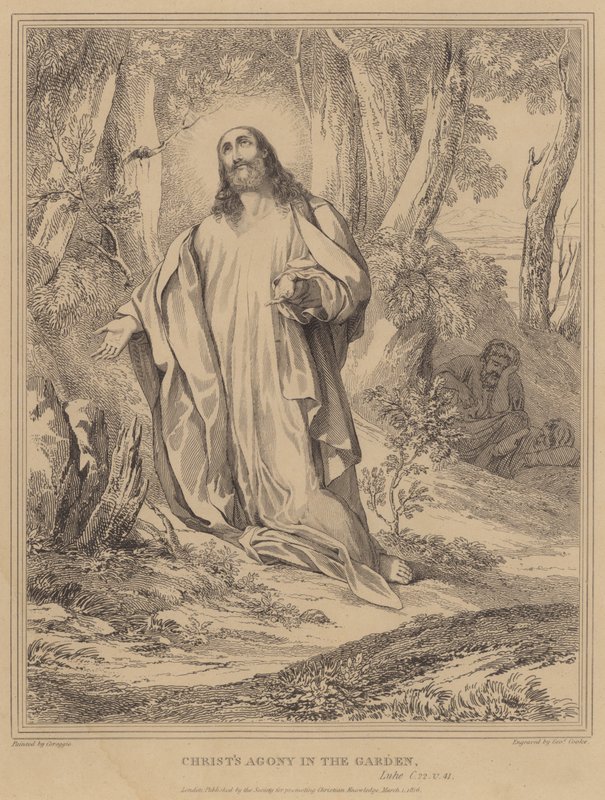 Kristi lidelse i hagen, Luke av Antonio da Correggio