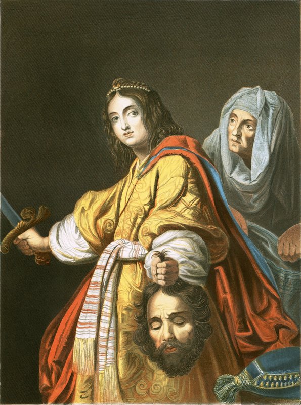 Judith med hodet til Holofernes av Cristofano (after) Allori