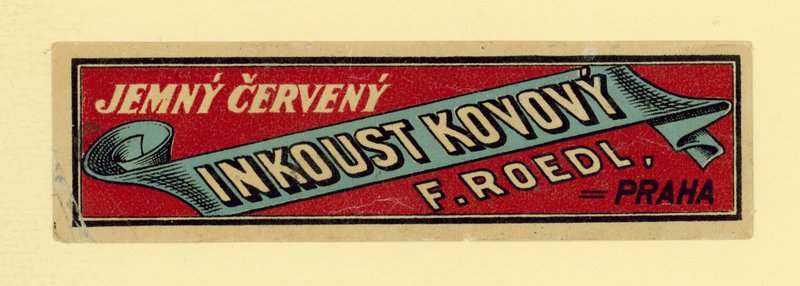 F Roedl myk rød metallic blekk, Praha av Czech School