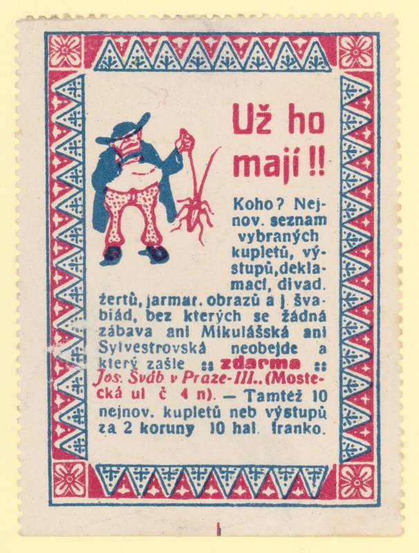 Mann som holder et insekt av Czech School