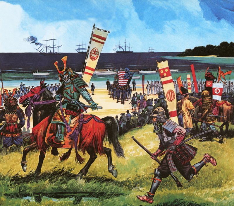 Amerikanere ankom det som nå er Tokyobukta 8. juli 1853 av Dan Escott