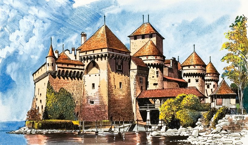 Chillon slott av Dan Escott