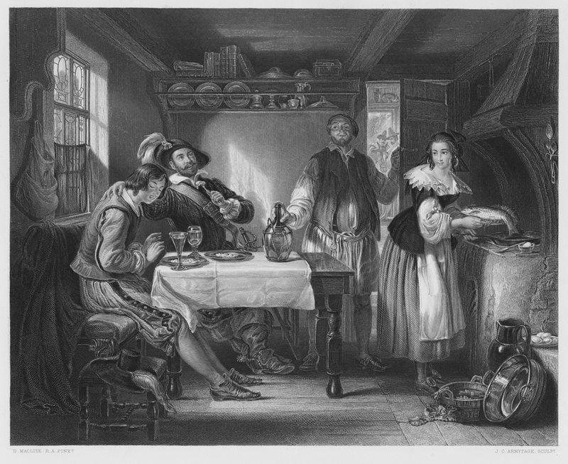 Gil Blas på Pennaflor, fra bildet i Royal Collection (gravering) av Daniel (after) Maclise