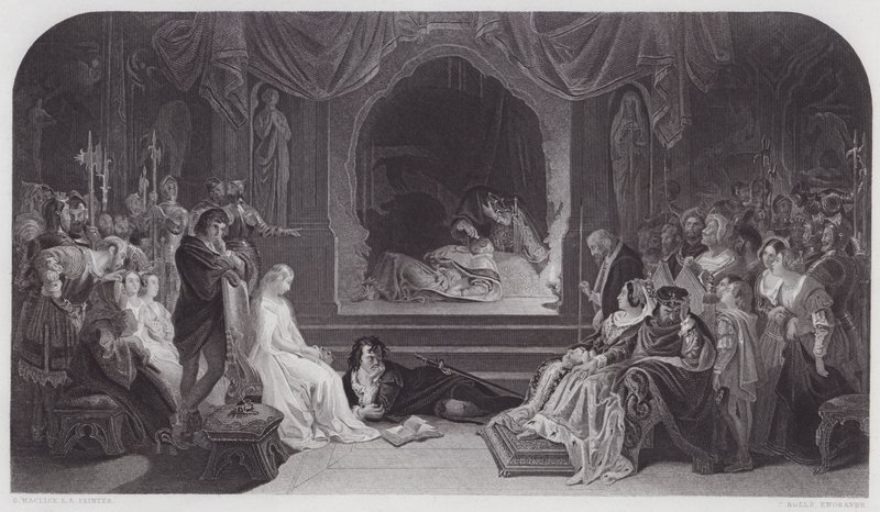 Hamlet (gravering) av Daniel (after) Maclise