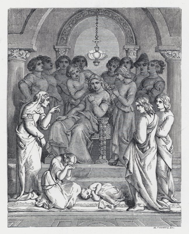 Illustrasjon for Tennysons dikt, The Princess (gravering) av Daniel (after) Maclise