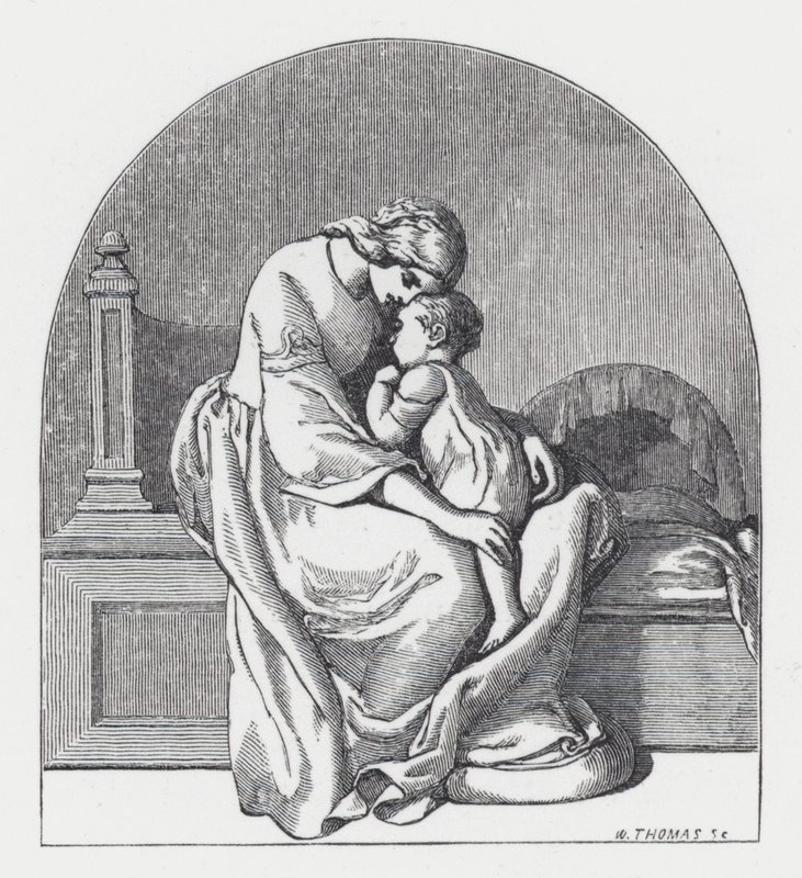 Illustrasjon for Tennysons dikt, The Princess (gravering) av Daniel (after) Maclise