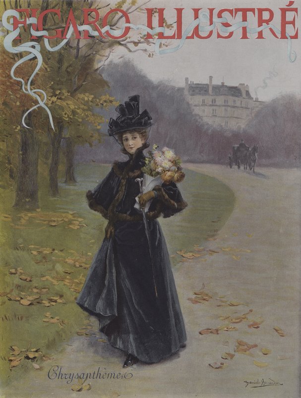 Krysantemum (krysantemum). Forside av Le Figaro Illustre, november 1896 av Daniel Hernandez