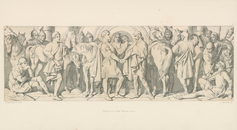 Harold og hertug William møtes av Daniel Maclise