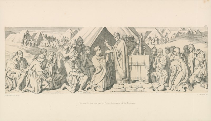 Kvelden før slaget. from overholdelse av normannerne av Daniel Maclise
