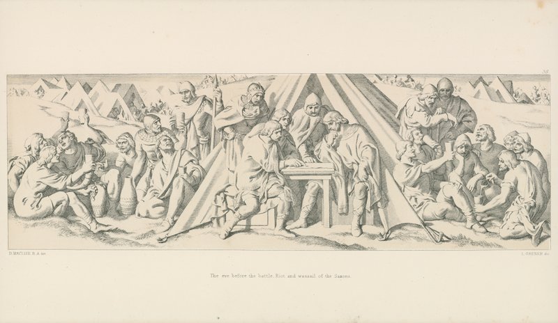 Kvelden før slaget. Riot and Wassail of the Saxons av Daniel Maclise