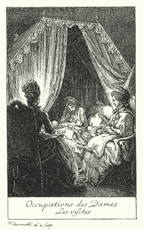 Pursuits of Ladies (gravering) av Daniel Nikolaus (after) Chodowiecki