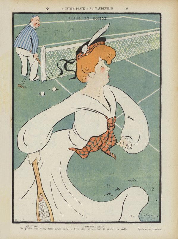 Marthe Regnier , fransk skuespillerinne. Illustrasjon for Le Rire av Daniel de Losques