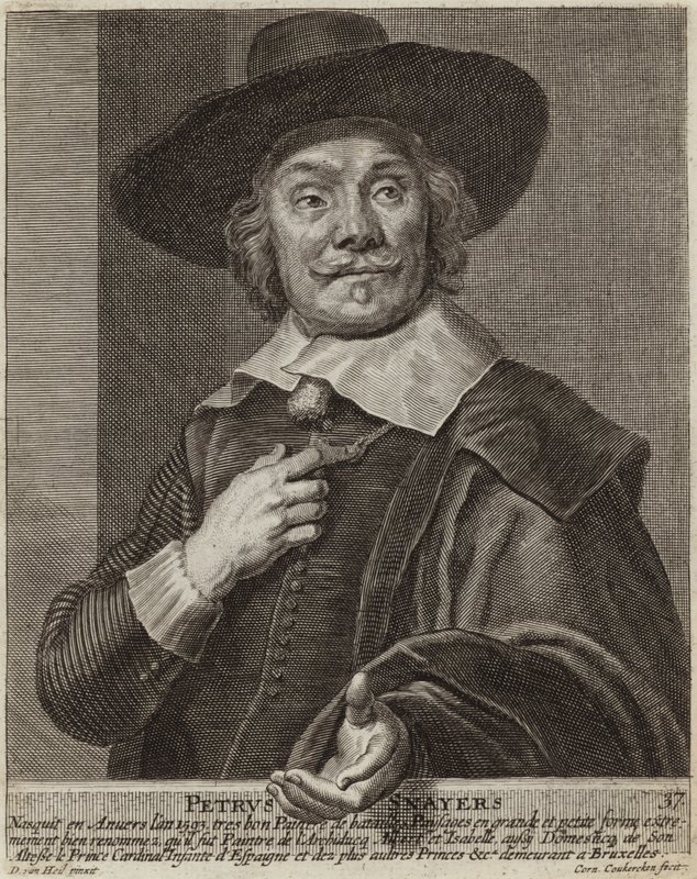 Portrett av Pieter Snayers av Daniel van Heil