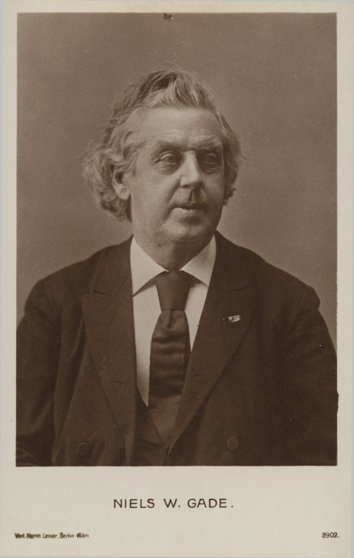 Niels Wilhelm Gade , dansk komponist, dirigent, fiolinist, organist og lærer (1817-1890) av Danish Photographer