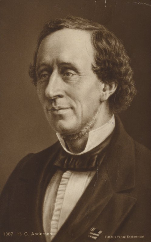 Hans Christian Andersen (1805-1875), dansk forfatter og poet av Danish School