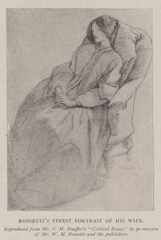 Rossettis fineste portrett av sin kone av Dante Gabriel Charles Rossetti