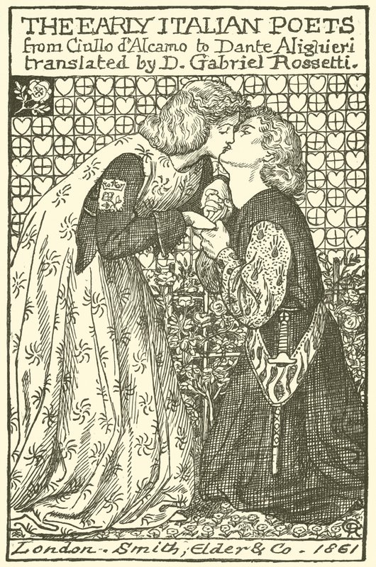 The Early Italian Poets, design for en tittelside av Dante Gabriel Charles Rossetti