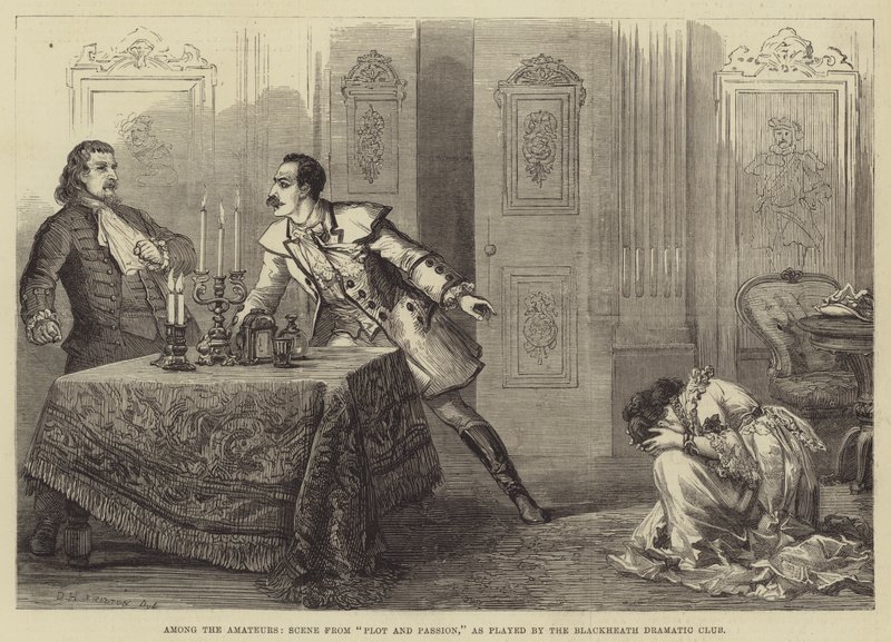 Among the Amateurs, Scene from Plot and Passion, som spilt av Blackheath Dramatic Club av David Henry Friston