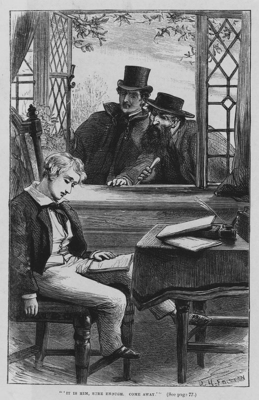Illustrasjon for Oliver Twist av Charles Dickens (gravering) av David Henry Friston