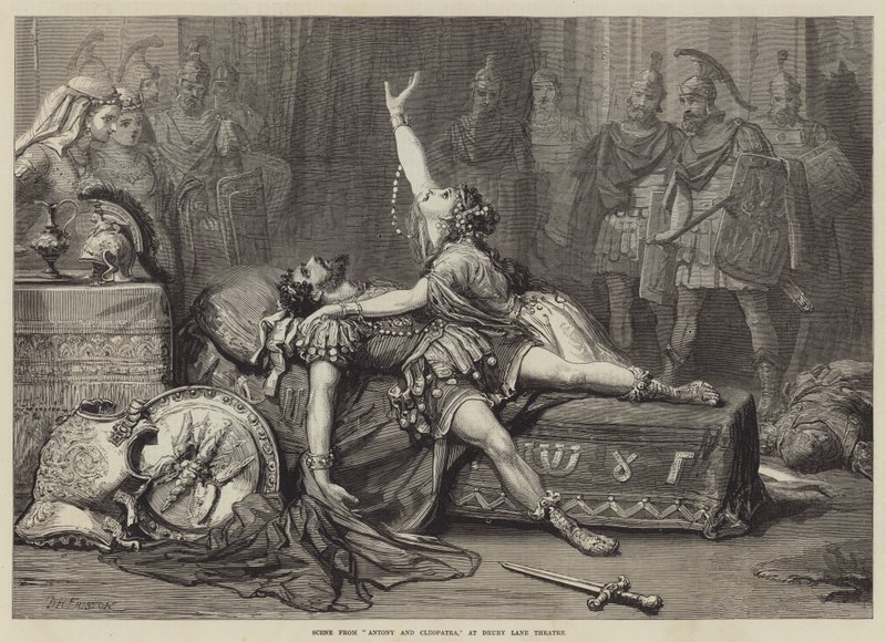Scene fra Antony og Cleopatra, på Drury Lane Theatre av David Henry Friston
