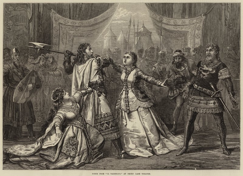 Scene fra Il Talismano, på Drury Lane Theatre av David Henry Friston