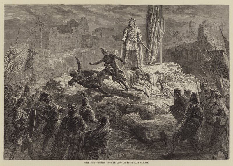Scene fra Richard Coeur de Lion, på Drury Lane Theatre av David Henry Friston