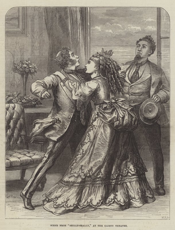 Scene fra Shilly-Shally, på Gaiety Theatre av David Henry Friston