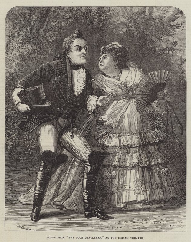 Scene fra The Poor Gentleman, på Strand Theatre av David Henry Friston