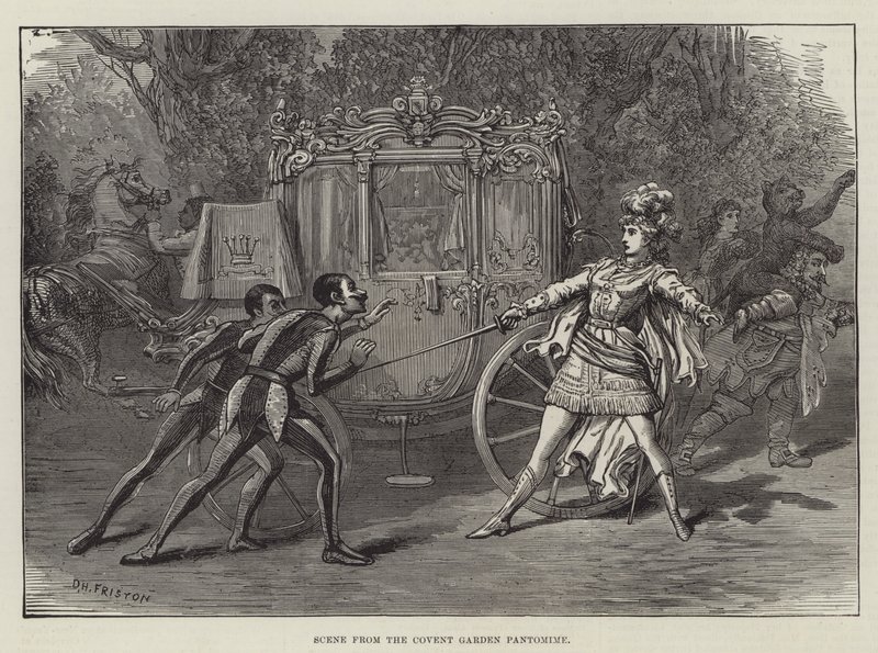 Scene fra Covent Garden Pantomime av David Henry Friston