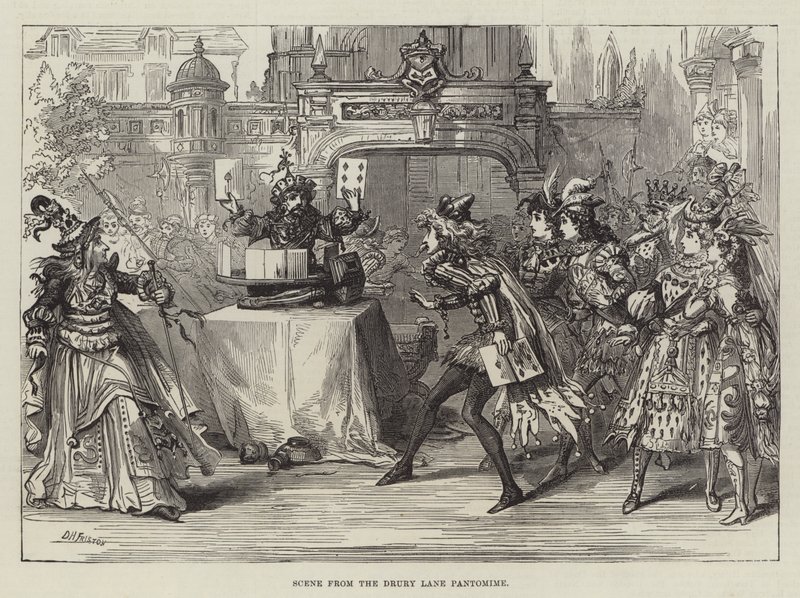 Scene fra Drury Lane Pantomime av David Henry Friston